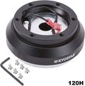 Black Aluminum Steering Wheel Hub Adapter Quick Release Boss Kit C4693