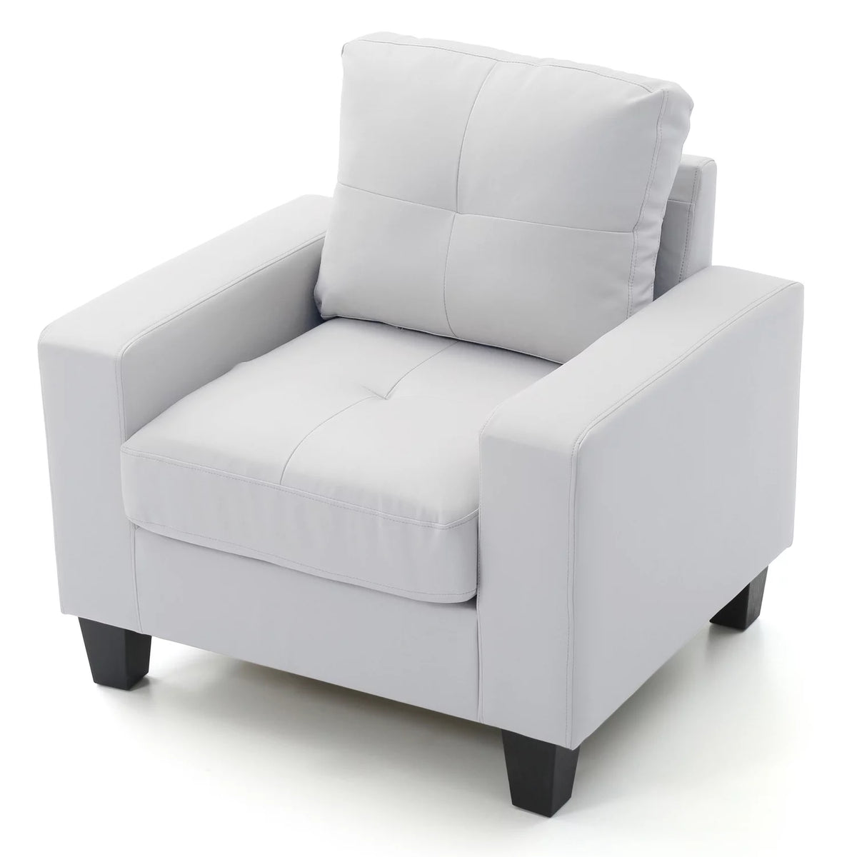 White Faux Leather Club Chair O582236