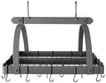 Graphite Pot Rack with Grid and 24 Hooks B5053