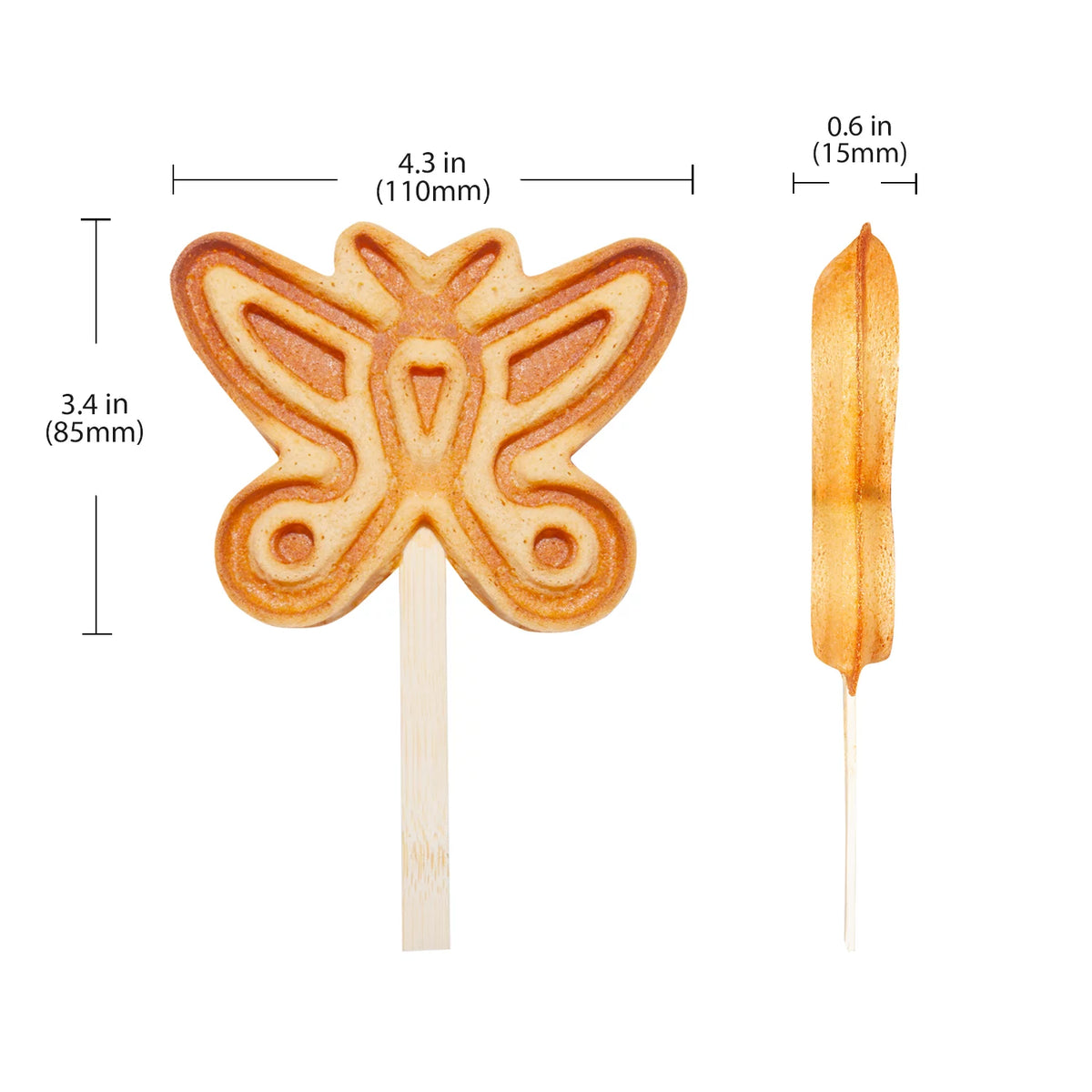 Butterfly-Shaped 4 Pcs Stainless Steel Waffle Maker Z891057