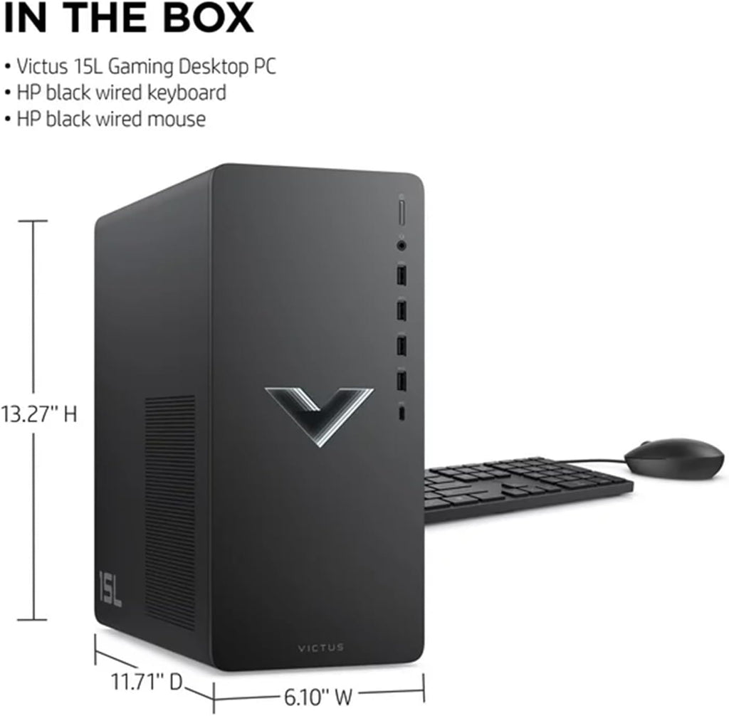 Black AMD Ryzen 5 5600G Gaming Desktop Tower H5560