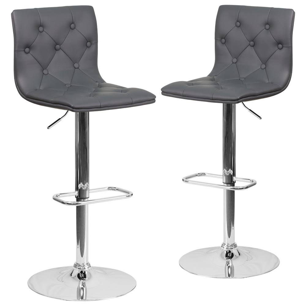 Gray Bar Stool Set of 2 F1412