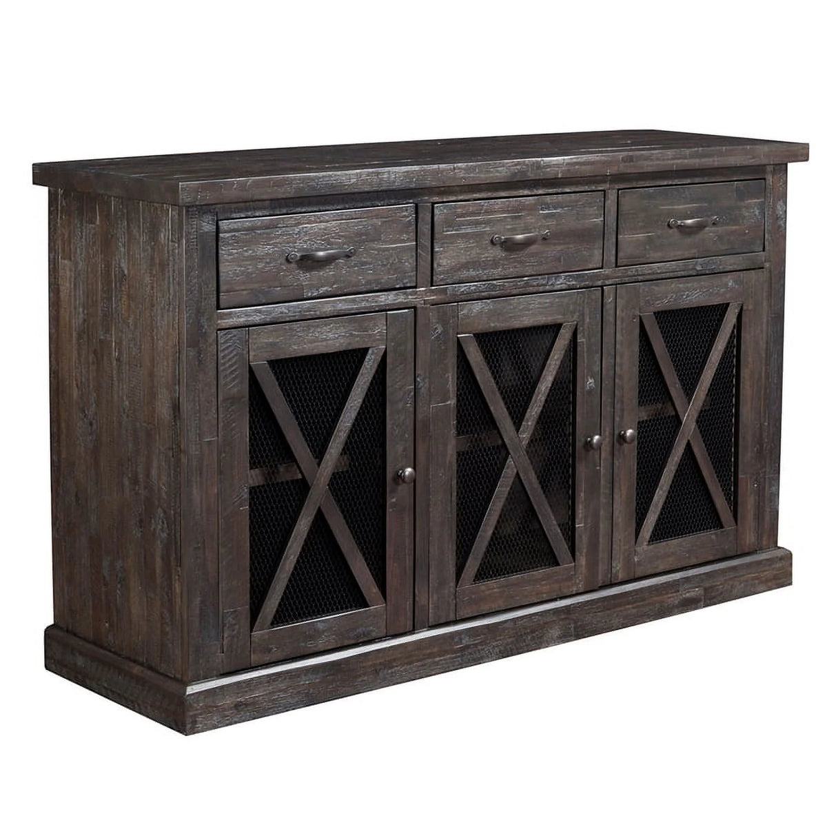 Contemporary Wood Dining Sideboard in Salvaged Gray I963468