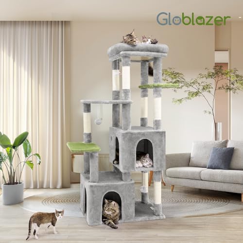 Light Grey Heavy Duty Cat Tower with Scratching Post M607970