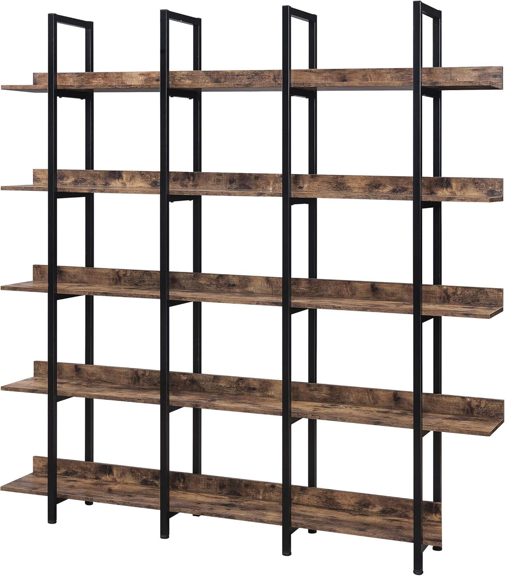 5 Tier Open Bookshelf with Metal Frame R28619