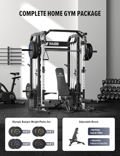 All-in-One Home Gym Squat Rack with Aluminum Pulley Set K25333