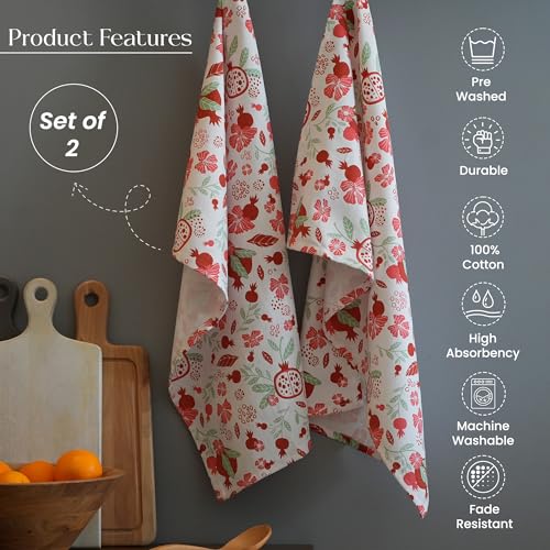 100% Cotton Christmas Kitchen Towels Set of 2 E940718