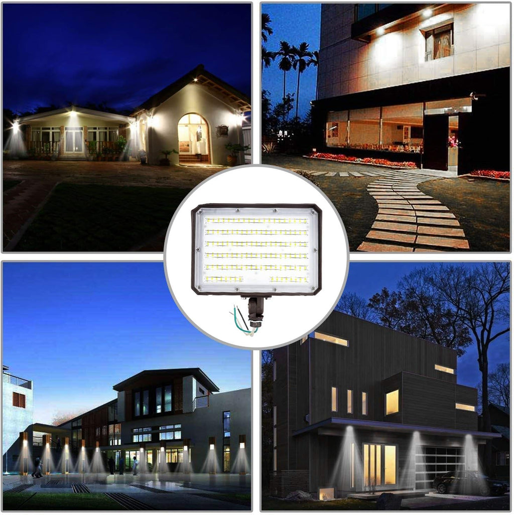 100W LED Flood Light with Knuckle Mount, IP65 Waterproof, 5000K Daylight E505