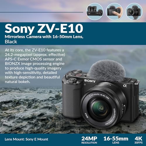 Black APS-C Mirrorless Camera with 16-50mm Lens P876
