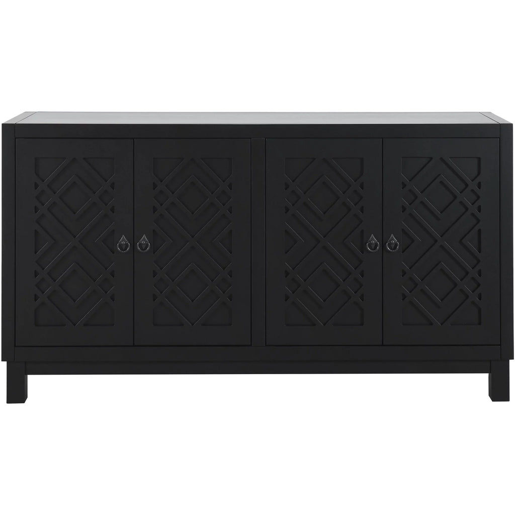 4 Door Black Buffet Cabinet T83057