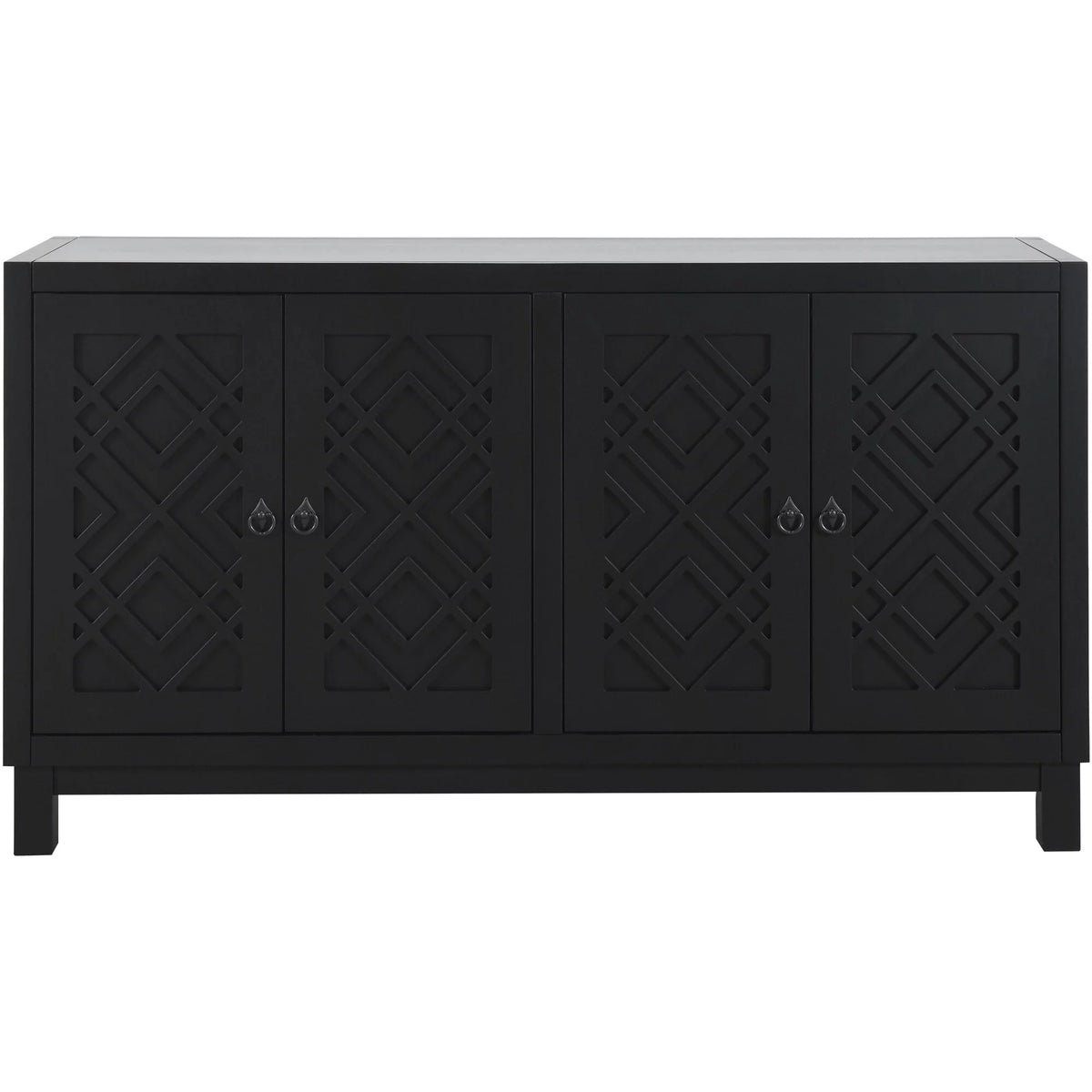 4 Door Black Buffet Cabinet T83057