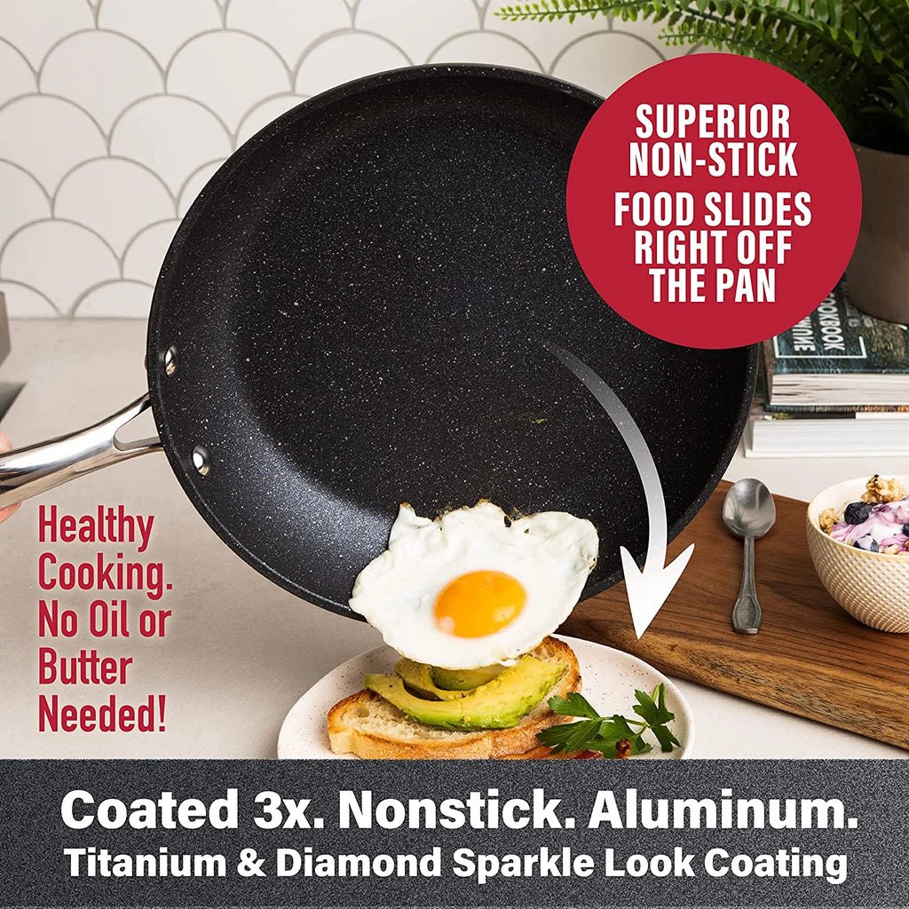 10 Piece Nonstick Granite Cookware Set T145849