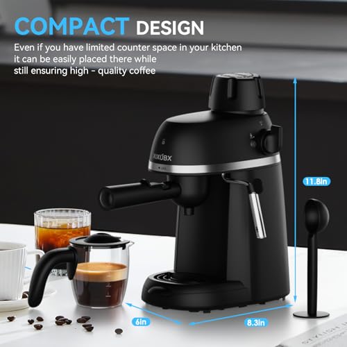 Black 3.5 Bar Espresso & Cappuccino Machine with Steam Wand T534