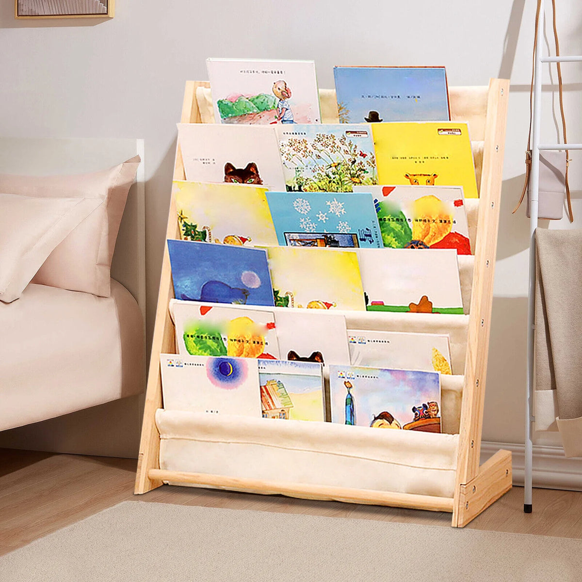 Wooden 6 Tier Kids Bookshelf Y44032