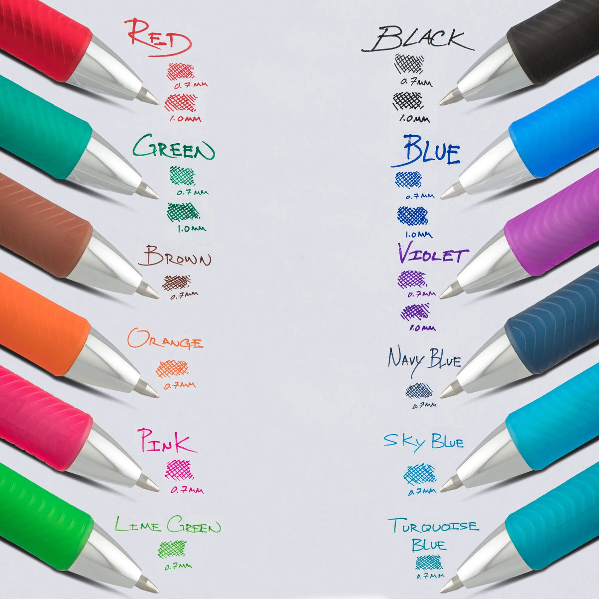 Retractable Liquid Gel Pen 0.7mm Assorted Ink K9522