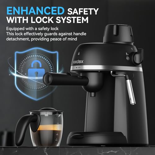 Black 3.5 Bar Espresso & Cappuccino Machine with Steam Wand T534