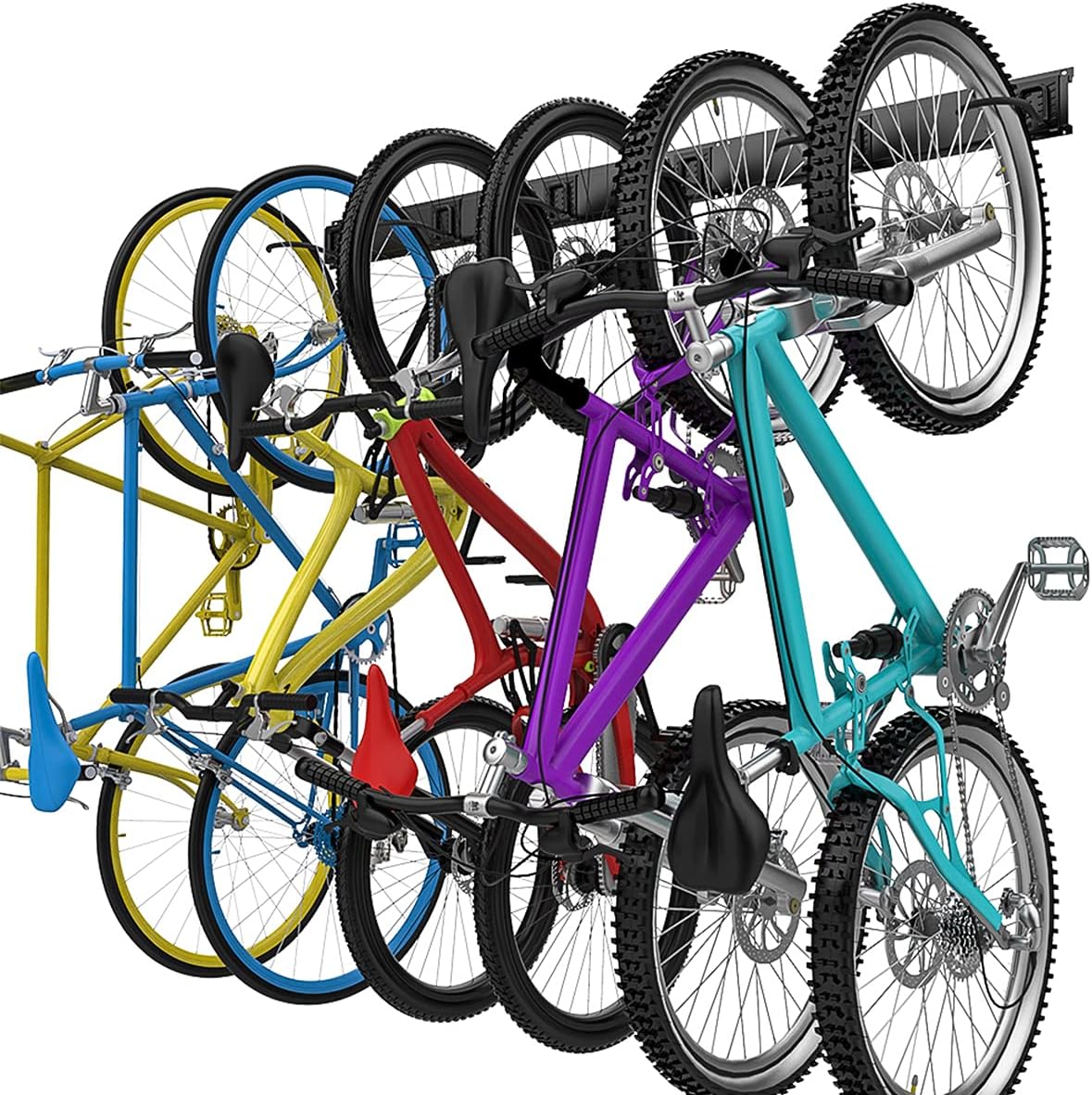 6 Bike Wall Mount Bike Storage Rack J7703