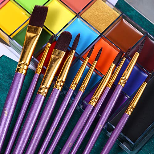 20 Colors Face Body Paint Oil Makeup Set with Mixing Palette and Brushes K583