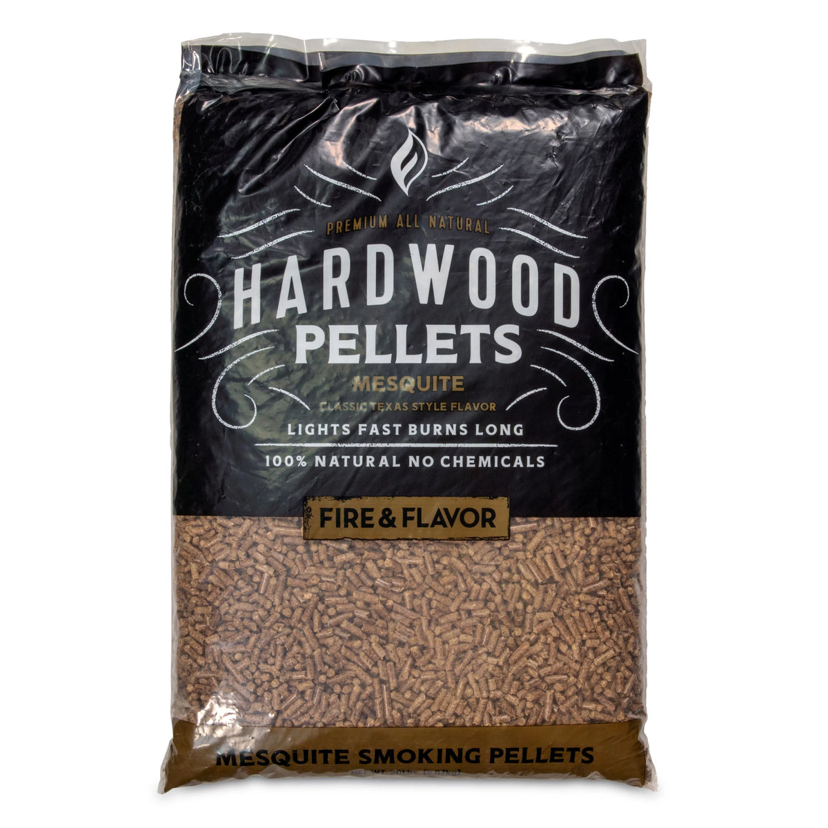 100% All-Natural Mesquite Wood Pellets 20 lb Bag T808584
