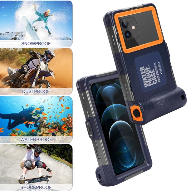 Waterproof Protective Case for Sony Xperia XA2 Plus and all Phones Up to 6.9 Inch with Lanyard D3020