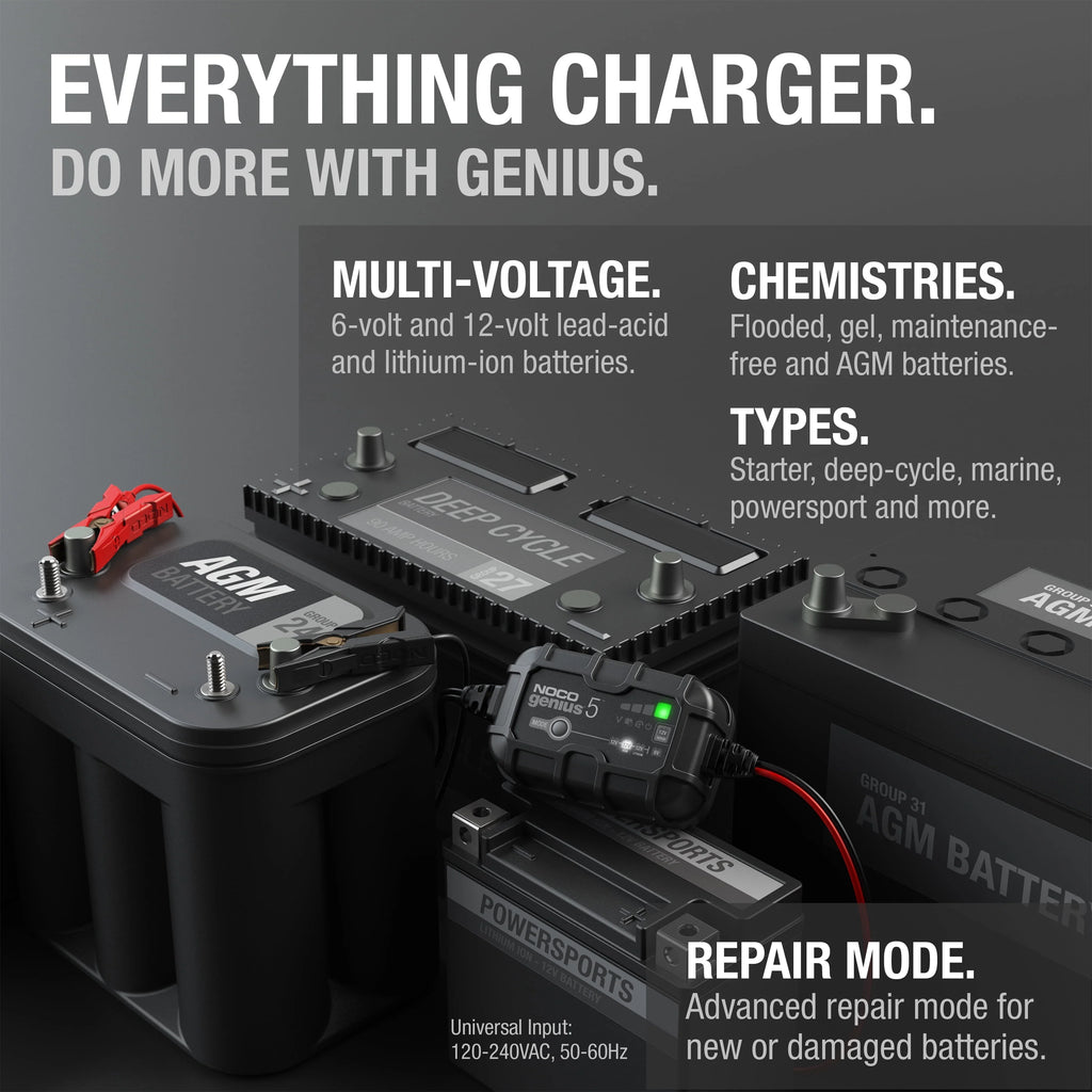 6V/12V 5A Smart Battery Charger and Maintainer G656