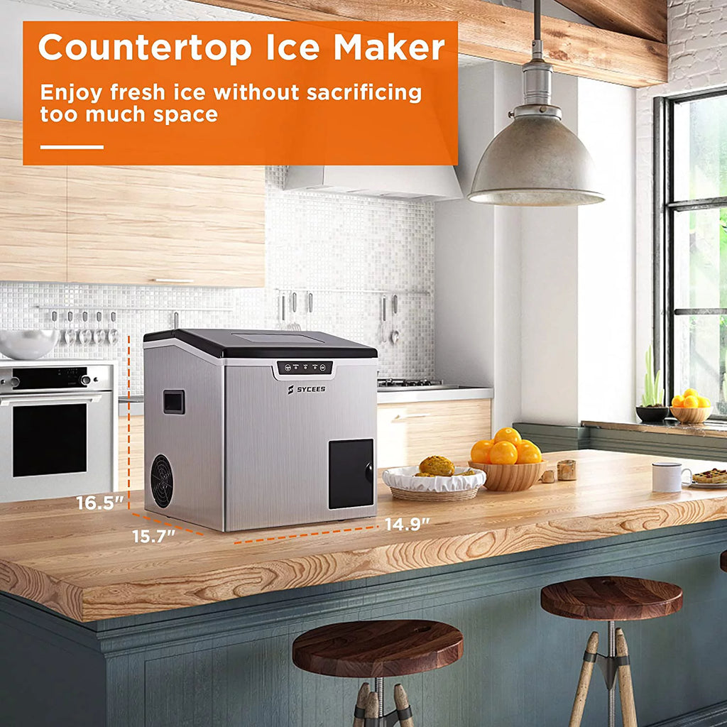2-in-1 Countertop Ice Maker and Shaver Machine with Ice Scoop and Basket P2400