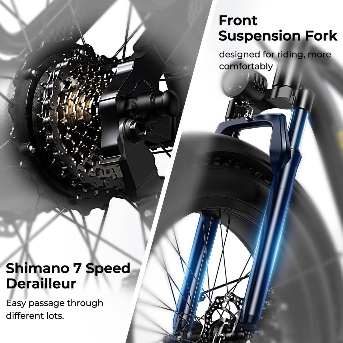 Foldable 20 Fat Tire Electric Bike with 750W Motor B7326