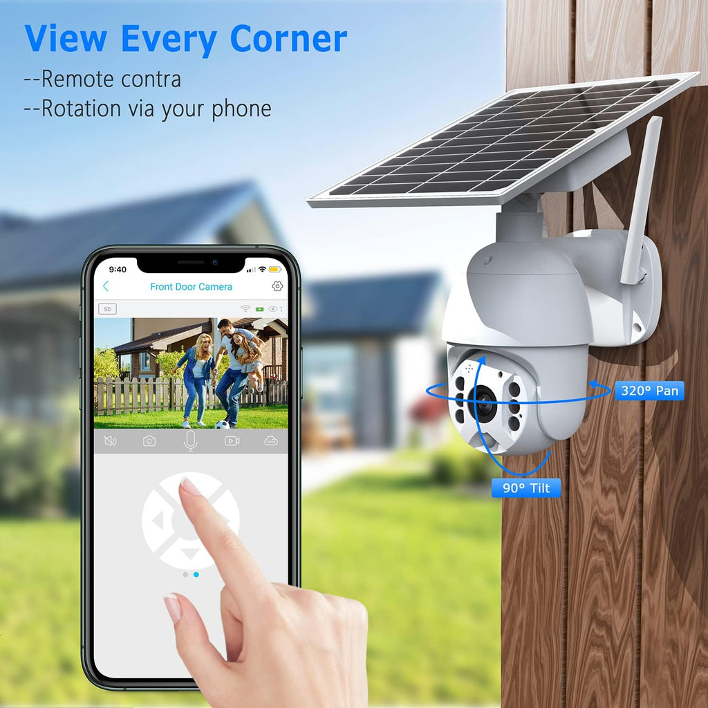 WiFi Wireless 1080P Solar Security Camera W41415
