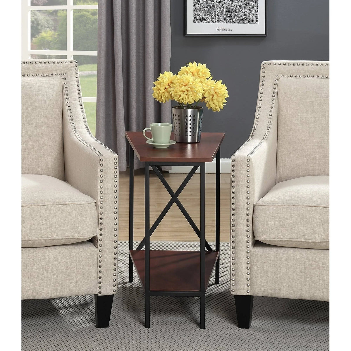 Weathered Grey Wedge End Table I619