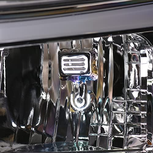 Black Housing LED Strip Bar Headlights With Amber Reflector P434