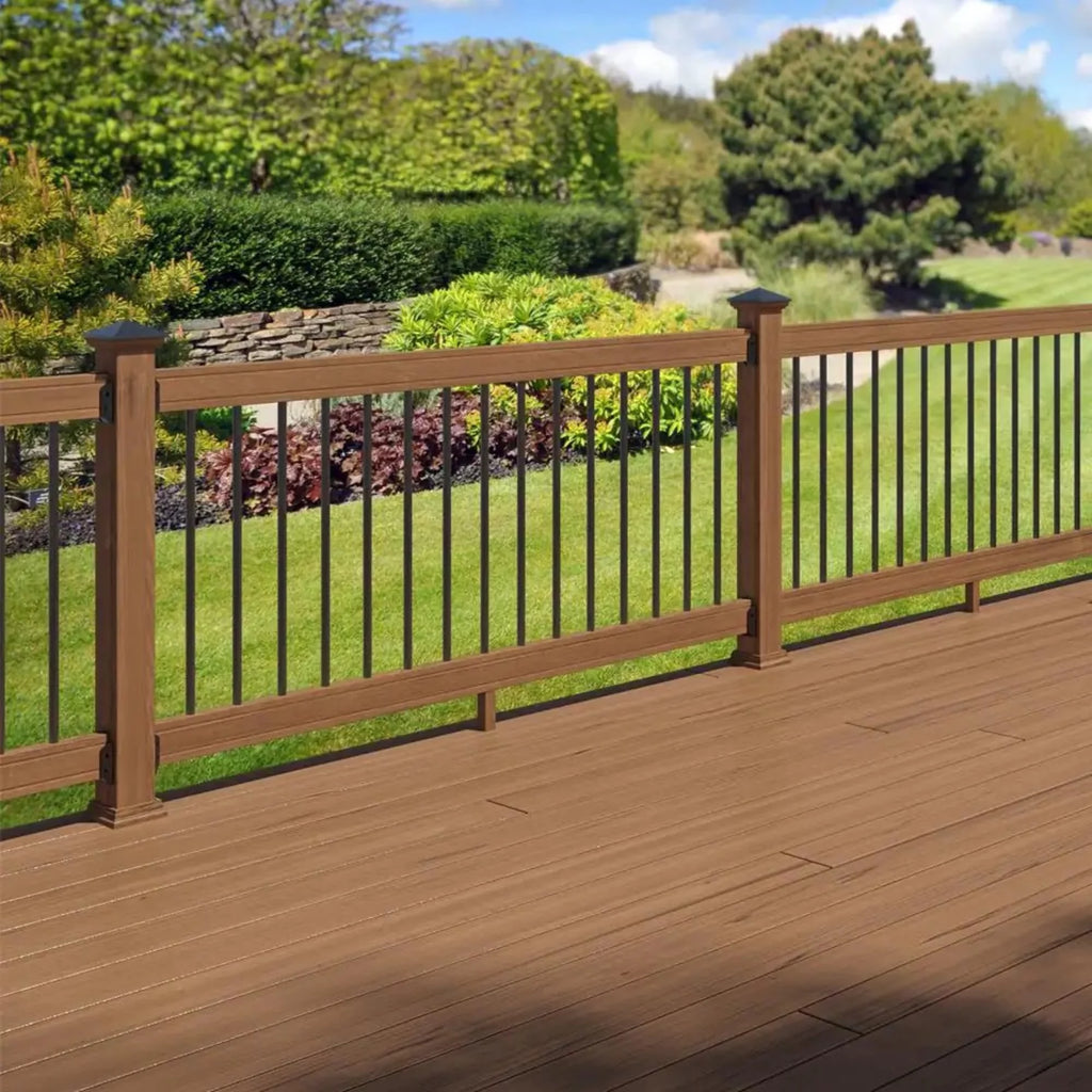 6 ft. Wood Railing Kit with Aluminum Round Balusters B40183