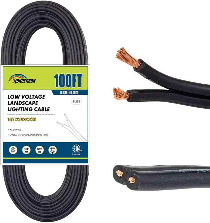 12-Gauge 2-Conductor 100 Feet Low Voltage Landscape Lighting Wire A690