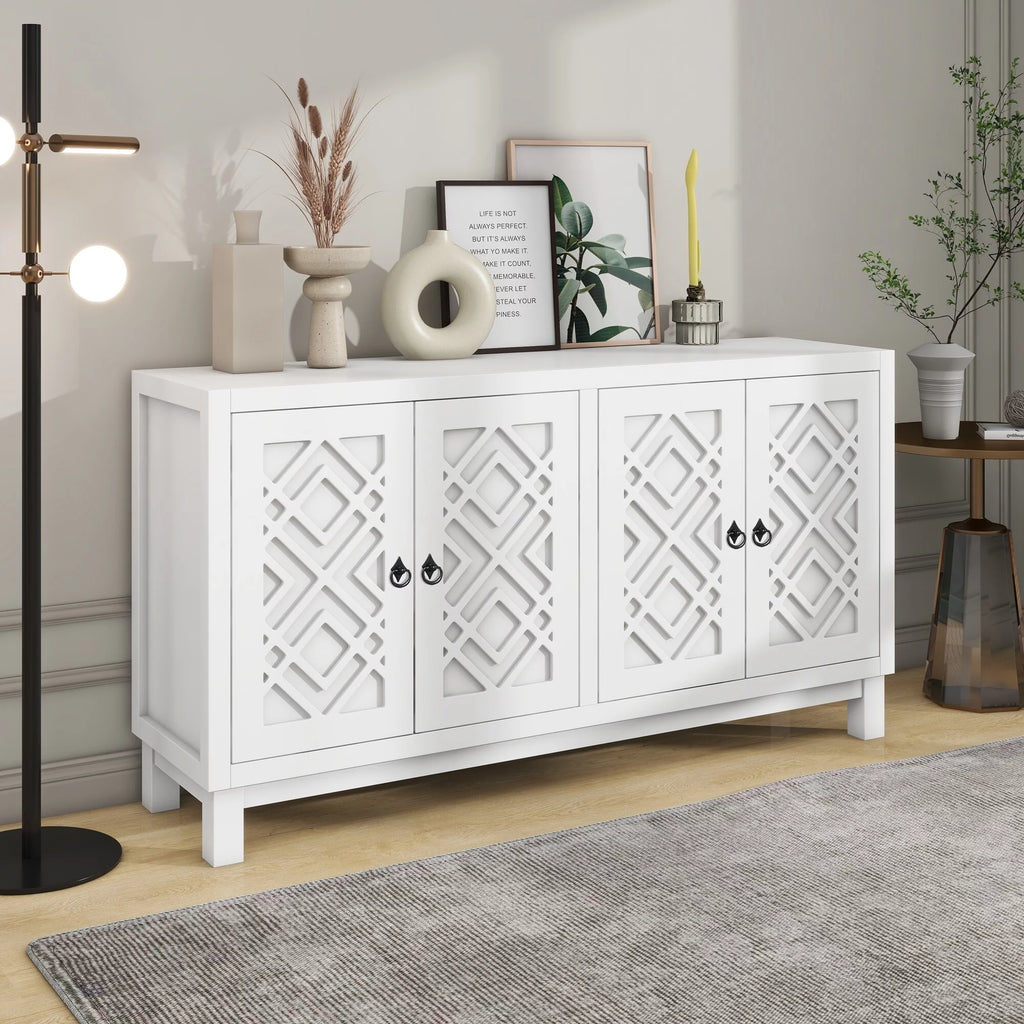 4 Door Black Buffet Cabinet T83057