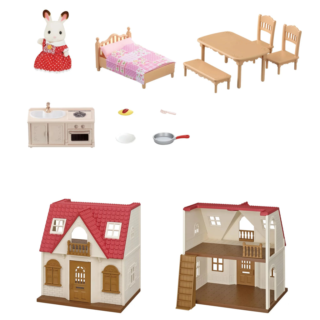 Dollhouse Playset with Figure, Furniture and Accessories W307