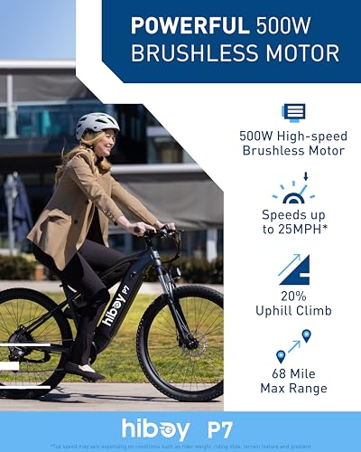 Electric Bike with 800W Peak Motor, 25mph Max Speed, 696 WH Removable Battery, 27.5" Front Suspension B28191