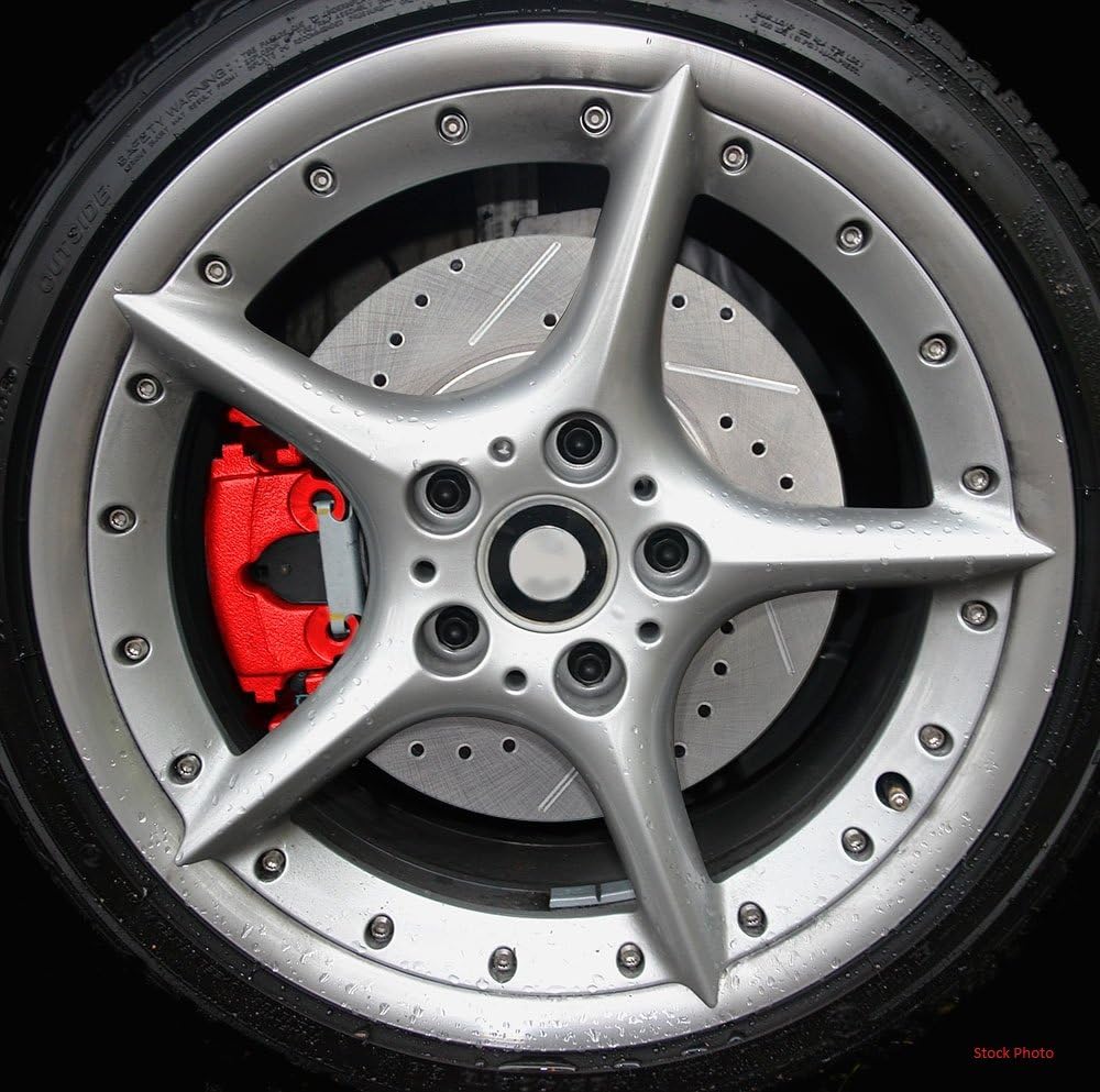 Red Powder Coated Semi-Loaded Caliper Assembly Pair Set H28476