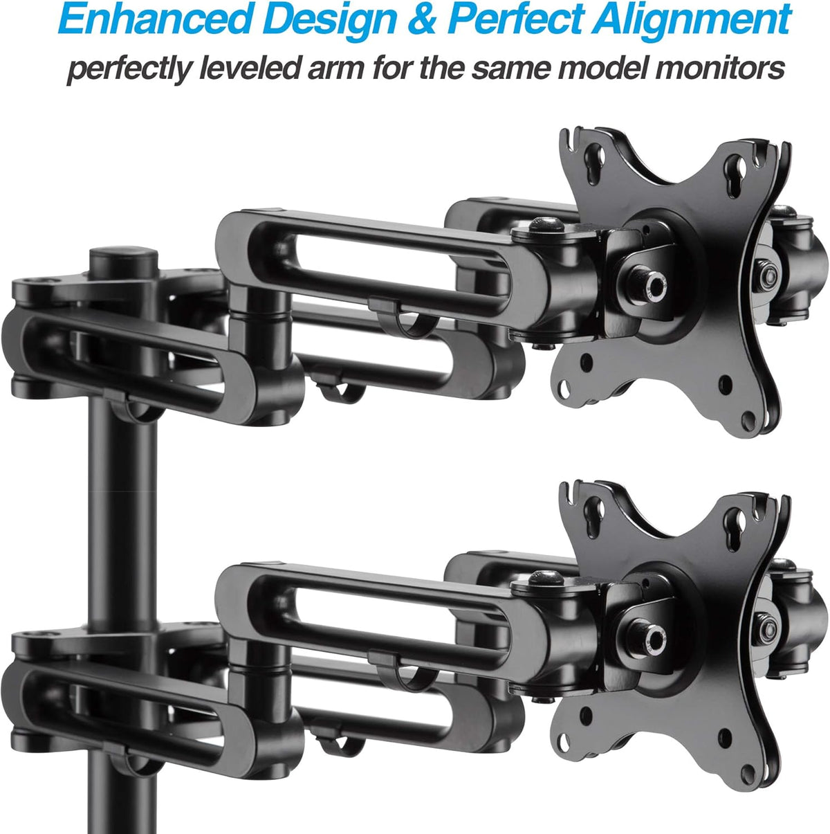 Quad Monitor Desk Stand with 4 Articulating Arms E8498