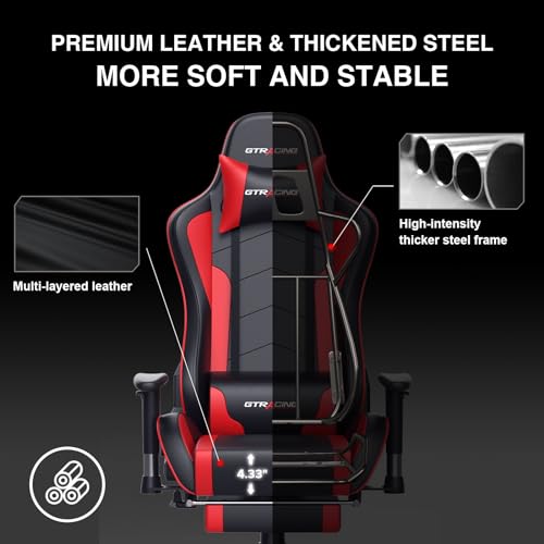 Gaming Chair with Footrest Speakers Bluetooth Ergonomic E69251