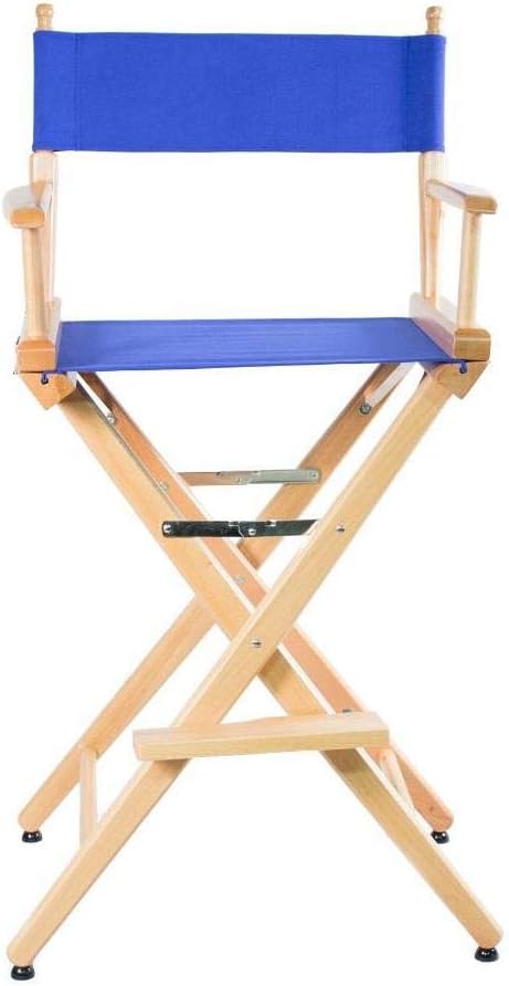 Natural Finish Blue Canvas Director's Chair D62541