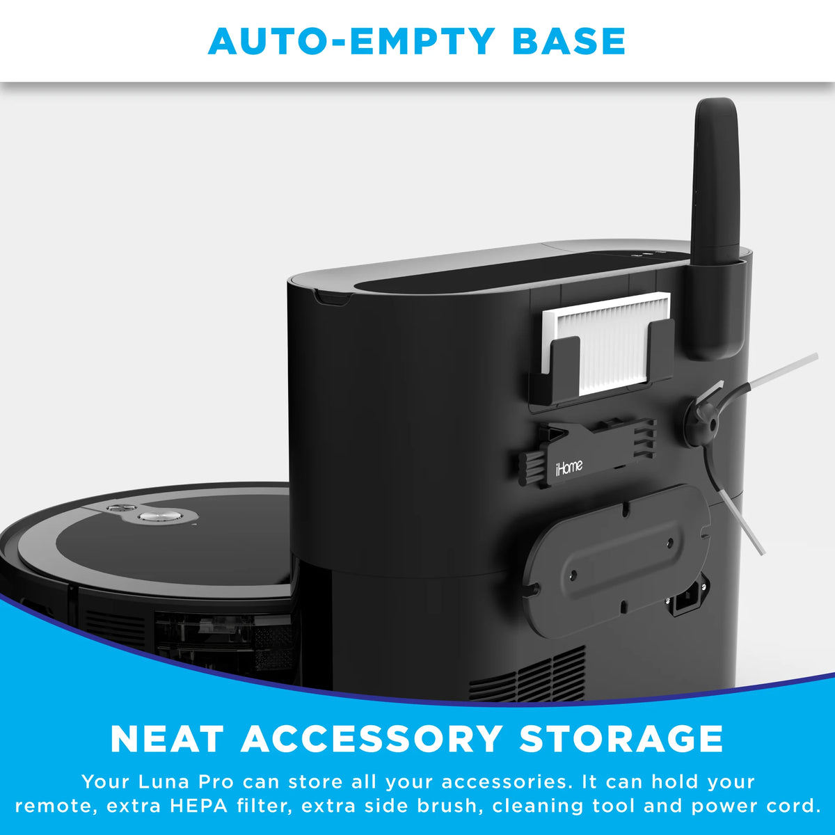3-in-1 Robot Vacuum and Vibrating Mop with Auto Empty Base S4072