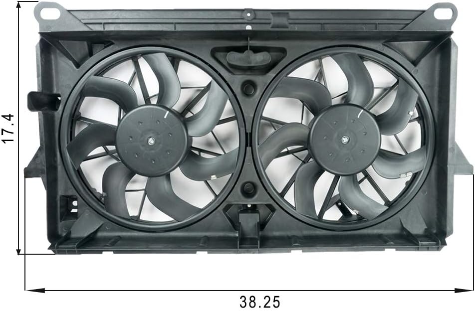 Replacement Dual Radiator & Condenser Cooling Fan Assembly C504