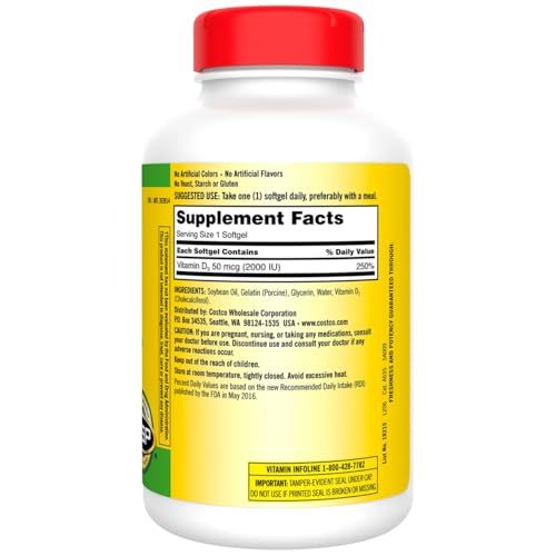 Extra Strength Vitamin D-3 2000 IU 600 Soft Gels N5255