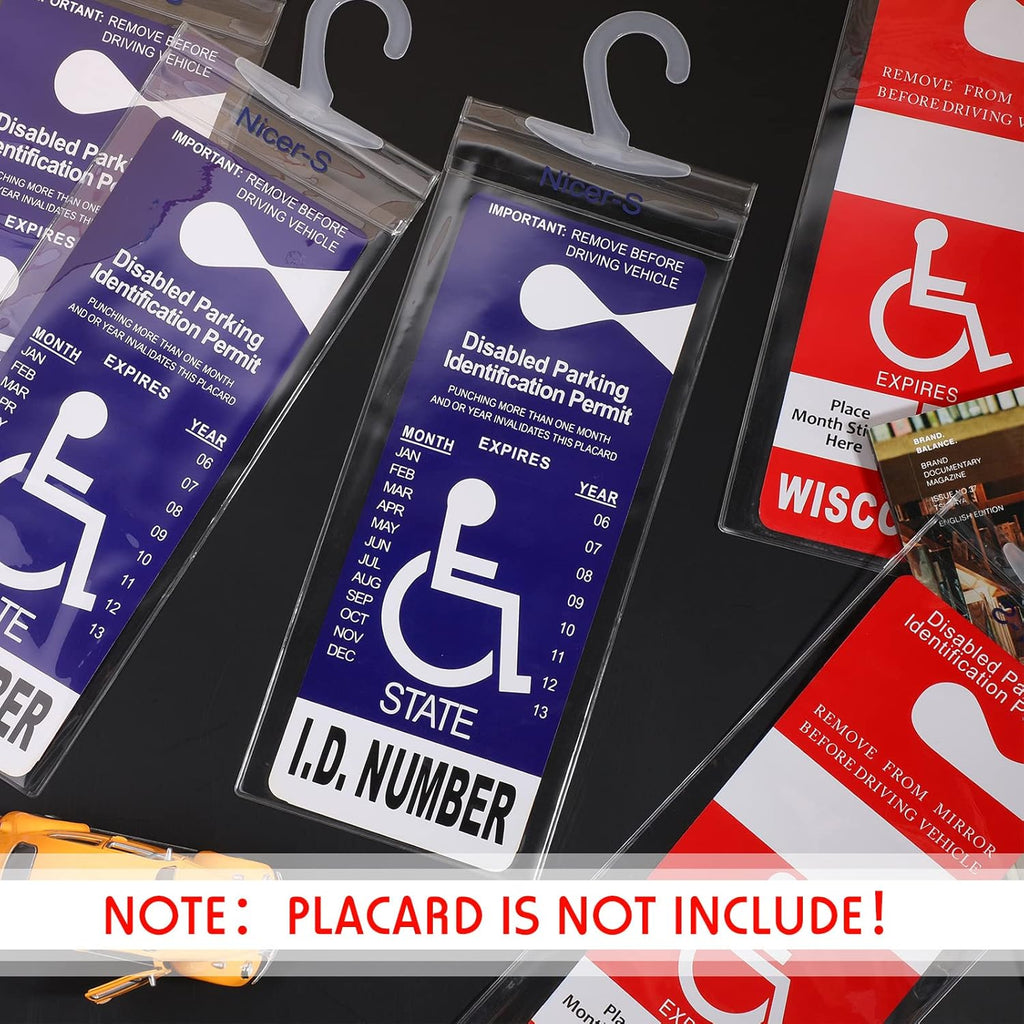 Transparent PVC Handicap Parking Placard Holder 11.8 x 5 Inch 6 Pieces V21479