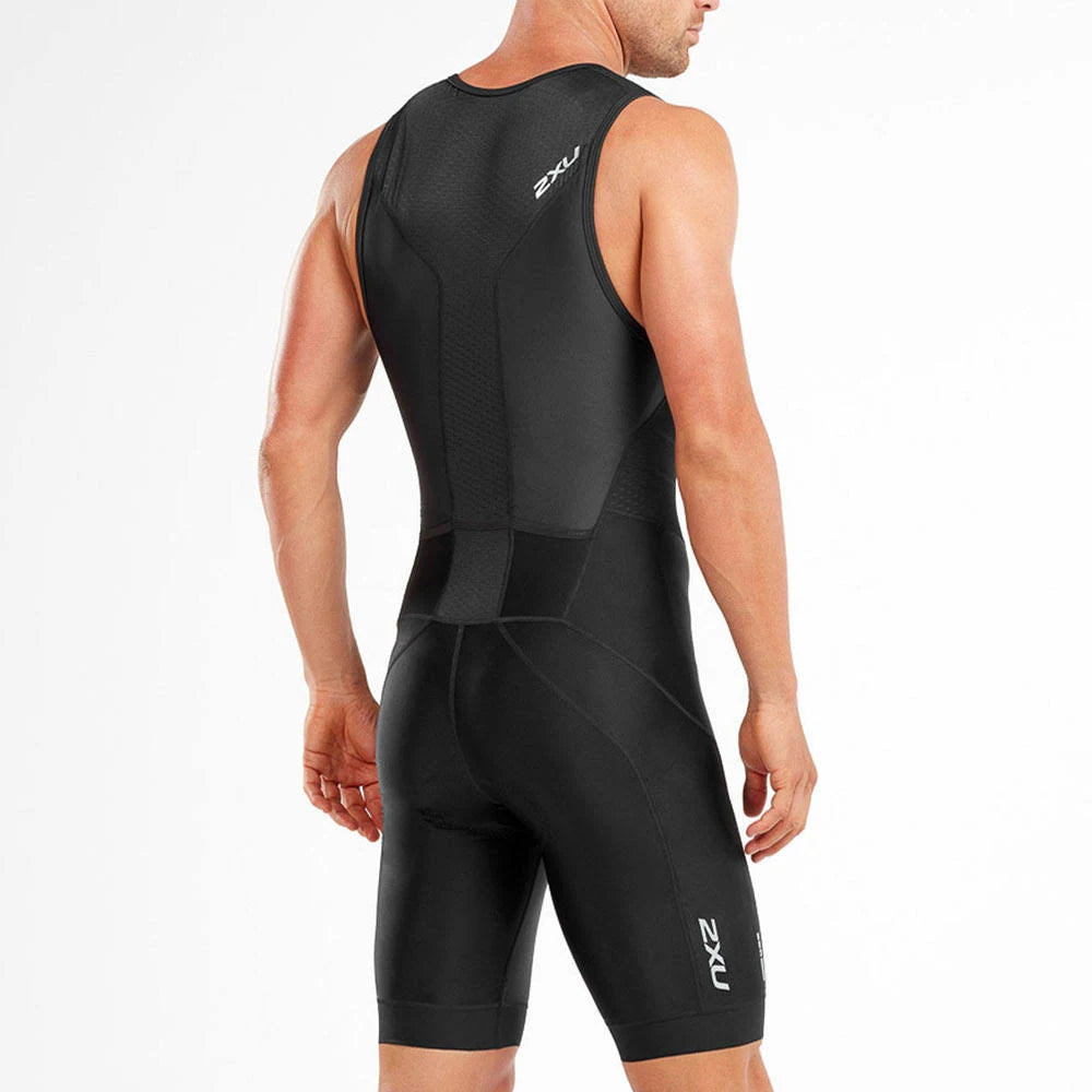 Black Front Zip Trisuit V703