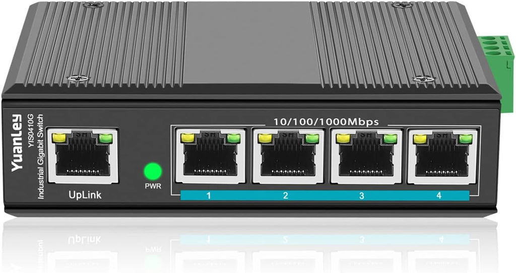 8-Port Industrial Gigabit PoE DIN-Rail Switch, 120W Unmanaged, Pack of 2 T49354