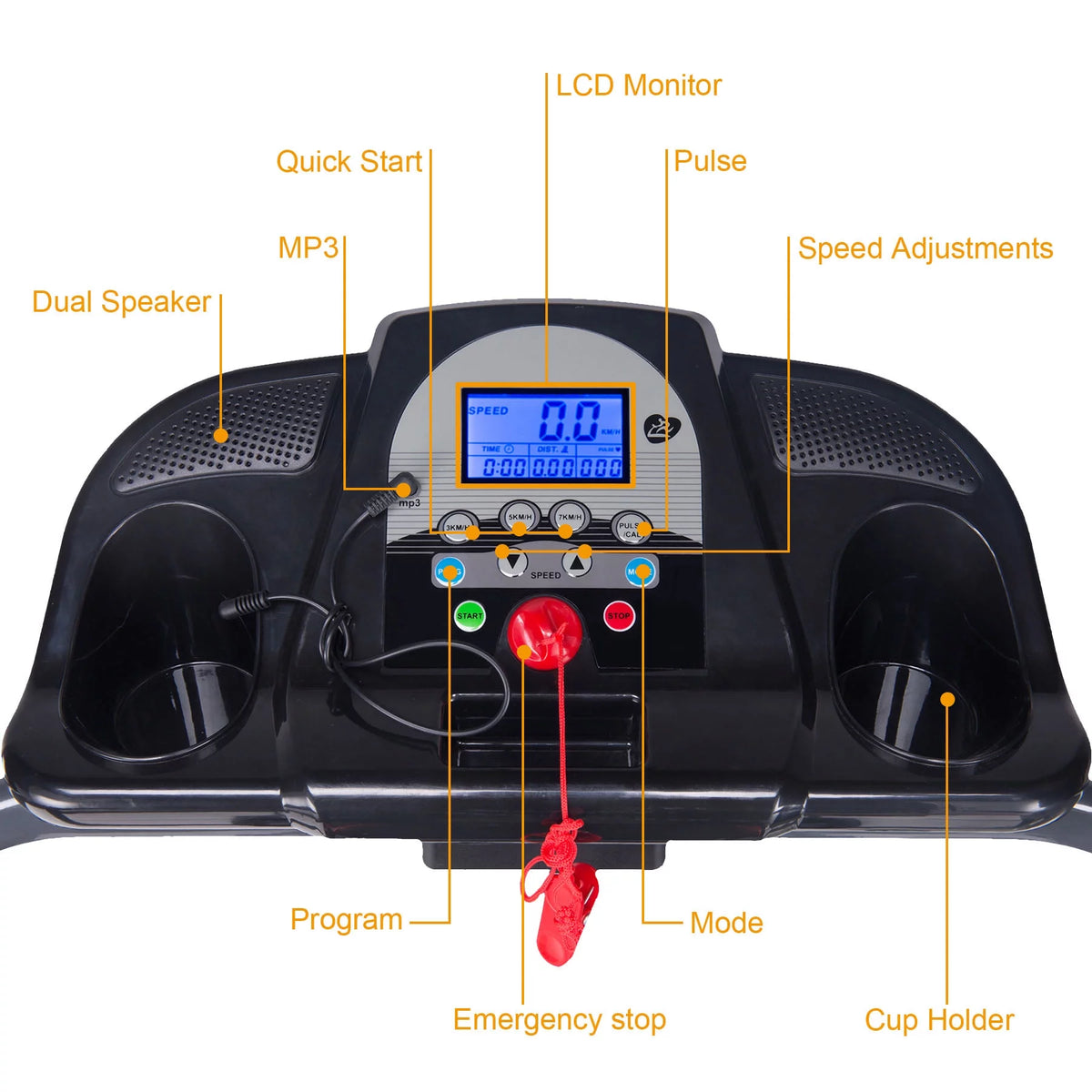 Foldable Incline Motorized Treadmill X593179