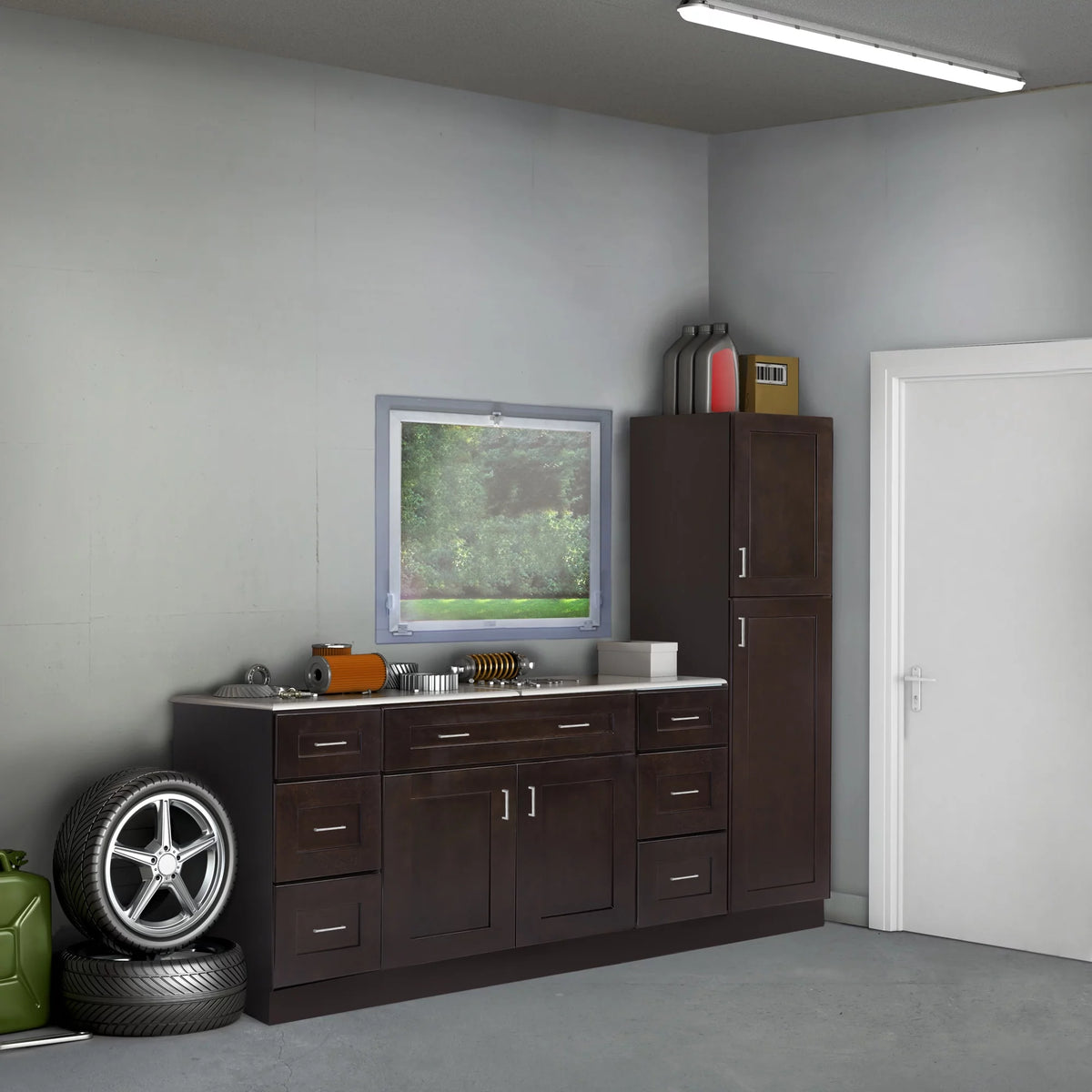 Espresso Shaker Wall Kitchen Cabinet 9x36x12 in. N925