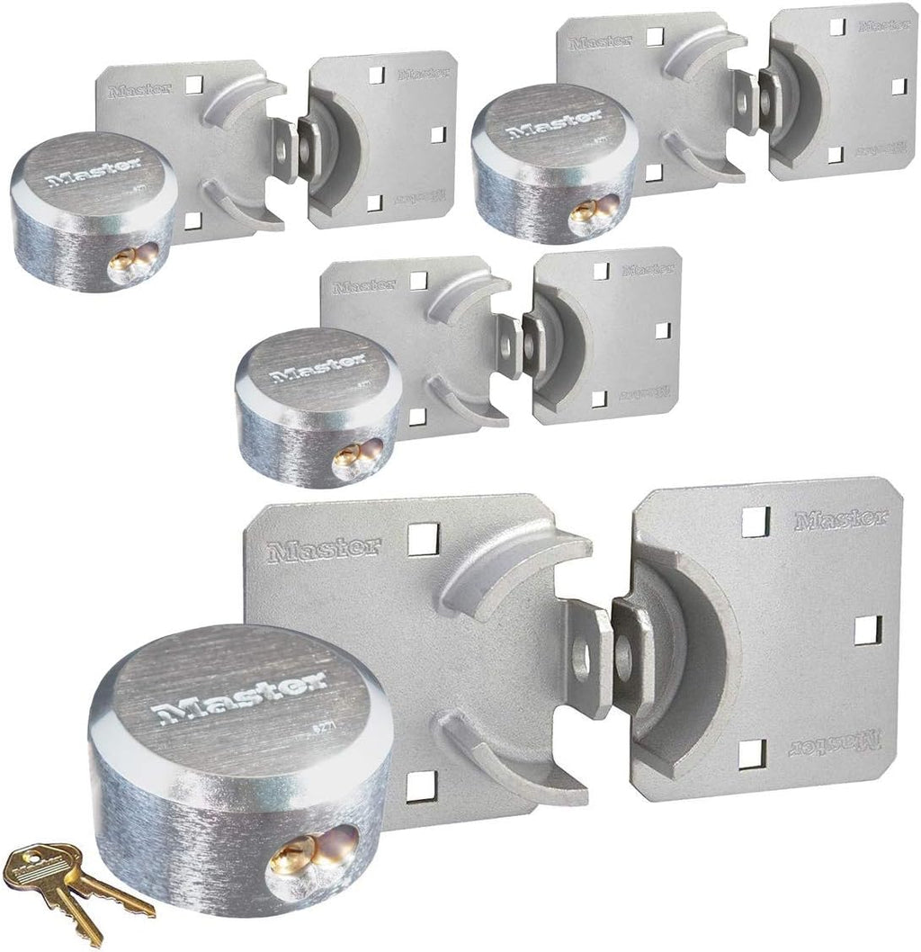 4 Keyed Alike Padlocks with Hidden Shackle V48190