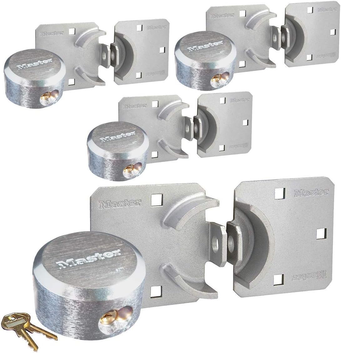 4 Keyed Alike Padlocks with Hidden Shackle V48190