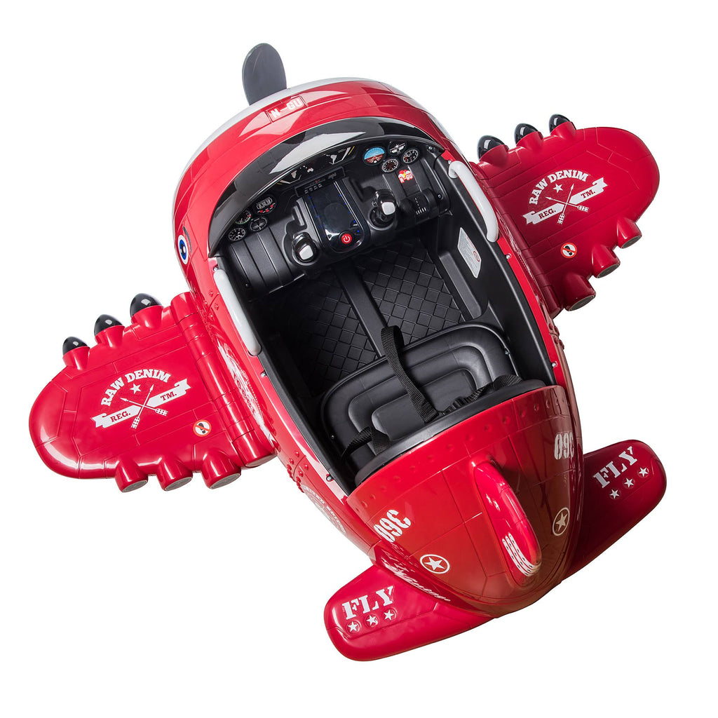 Red Electric Ride on Toy Plane Car E1893